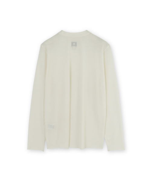 BROWNYARD BALANCE（ブラウンヤード・バランス）の「ソフトウールブレンドロングスリーブ、アイボリー（Tシャツ/カットソー・メンズ・その他・1/2/4/3/5）」の2枚目の写真