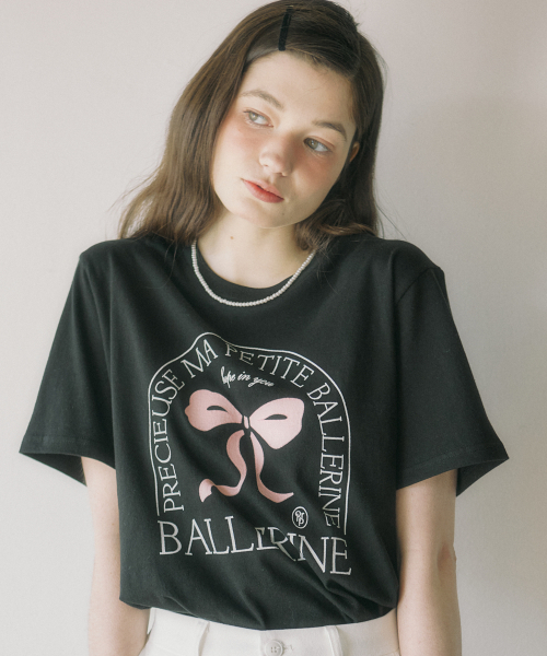 OURHOPE（アワーホープ）の「バレリーナTシャツ - ブラック（Tシャツ/カットソー・レディース・ブラック・1(S)/2(M)）」の3枚目の写真