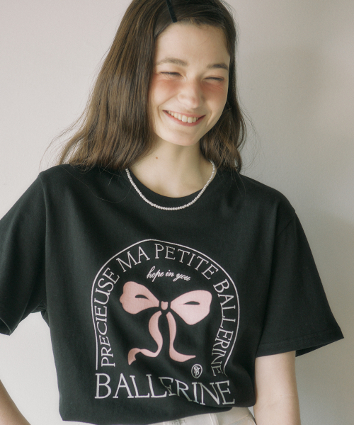 OURHOPE（アワーホープ）の「バレリーナTシャツ - ブラック（Tシャツ/カットソー・レディース・ブラック・1(S)/2(M)）」の4枚目の写真