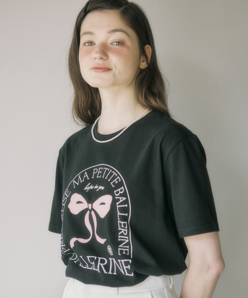 OURHOPE（アワーホープ）の「バレリーナTシャツ - ブラック（Tシャツ/カットソー・レディース・ブラック・1(S)/2(M)）」の5枚目の写真