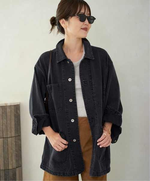 plage(プラージュ)の「《追加》coverall 3(デニムジャケット・レディース・ネイビー/ブラック・36/38)」の15枚目の写真