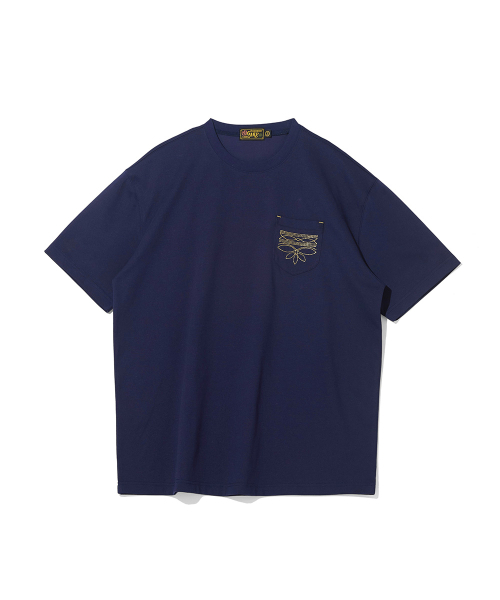 OGARP(オガープ)の「Pocket Signature Tee Navy(Tシャツ/カットソー・レディース・ネイビー・1/2/3)」の1枚目の写真