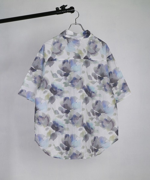 WESTSEA(ウエストシー)の「楊柳風 シアサッカー 花柄・総柄 半袖シャツ / リラックスシルエット レギュラーカラー(シャツ/ブラウス・メンズ・ブラック系その他/チャコール/ブラック/ホワイト/ブラック系その他2・M/L)」の18枚目の写真