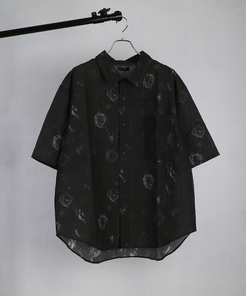 WESTSEA(ウエストシー)の「楊柳風 シアサッカー 花柄・総柄 半袖シャツ / リラックスシルエット レギュラーカラー(シャツ/ブラウス・メンズ・ブラック系その他/チャコール/ブラック/ホワイト/ブラック系その他2・M/L)」の21枚目の写真