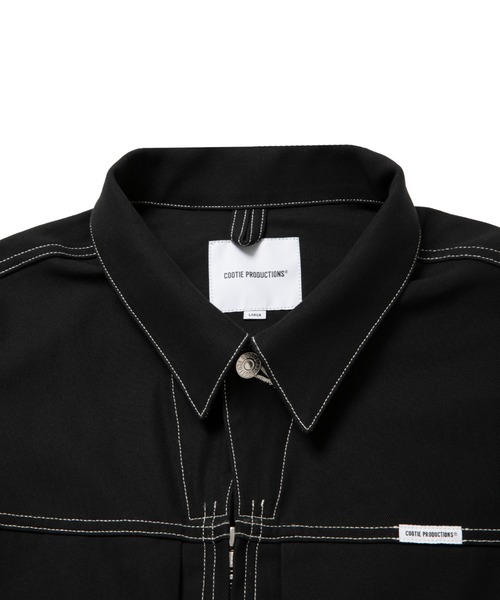 COOTIE PRODUCTIONS（クーティープロダクションズ）の「Cotton Serge Trucker Jacket（その他アウター・メンズ・ブラック/ブラック×ホワイト・MEDIUM/SMALL/LARGE/X-LARGE）」の5枚目の写真