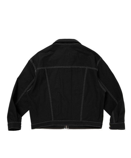 COOTIE PRODUCTIONS（クーティープロダクションズ）の「Cotton Serge Trucker Jacket（その他アウター・メンズ・ブラック/ブラック×ホワイト・MEDIUM/SMALL/LARGE/X-LARGE）」の8枚目の写真