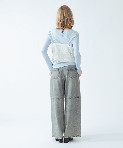 Ray BEAMS(レイビームス)の「スパンコール ビスチェ(シャツ/ブラウス・レディース・ホワイト/シルバー・ONE SIZE)」の5枚目の写真
