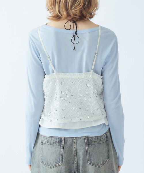 Ray BEAMS(レイビームス)の「スパンコール ビスチェ(シャツ/ブラウス・レディース・ホワイト/シルバー・ONE SIZE)」の9枚目の写真