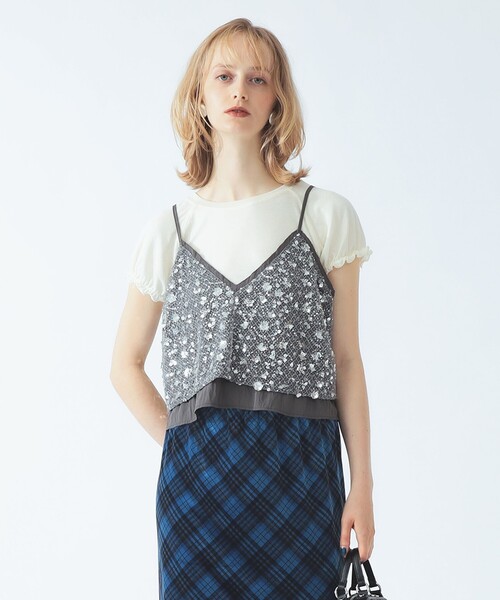 Ray BEAMS(レイビームス)の「スパンコール ビスチェ(シャツ/ブラウス・レディース・ホワイト/シルバー・ONE SIZE)」の15枚目の写真