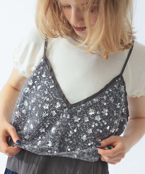 Ray BEAMS(レイビームス)の「スパンコール ビスチェ(シャツ/ブラウス・レディース・ホワイト/シルバー・ONE SIZE)」の16枚目の写真