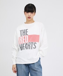 【REMI RELIEF / レミレリーフ】HARD SP加工20/天竺 (THE RED HARTS) / 長袖Tシャツ / ユニセックス