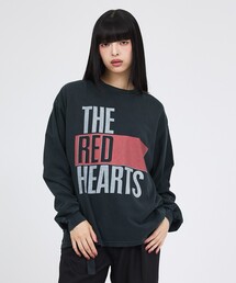 REMI RELIEF | 【REMI RELIEF / レミレリーフ】HARD SP加工20/天竺 (THE RED HARTS) / 長袖Tシャツ / ユニセックス(Tシャツ/カットソー)