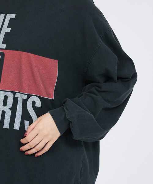 REMI RELIEF(レミレリーフ)の「【REMI RELIEF / レミレリーフ】HARD SP加工20/天竺 (THE RED HARTS) / 長袖Tシャツ / ユニセックス(Tシャツ/カットソー・メンズ・ブラック/オフホワイト・M/L/XL)」の15枚目の写真