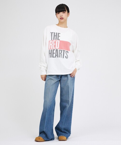 REMI RELIEF(レミレリーフ)の「【REMI RELIEF / レミレリーフ】HARD SP加工20/天竺 (THE RED HARTS) / 長袖Tシャツ / ユニセックス(Tシャツ/カットソー・メンズ・ブラック/オフホワイト・M/L/XL)」の13枚目の写真