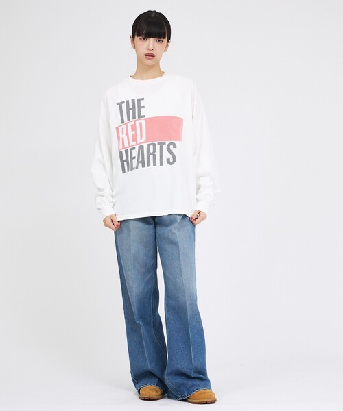 REMI RELIEF(レミレリーフ)の「【REMI RELIEF / レミレリーフ】HARD SP加工20/天竺 (THE RED HARTS) / 長袖Tシャツ / ユニセックス(Tシャツ/カットソー・メンズ・ブラック/オフホワイト・M/L/XL)」の12枚目の写真