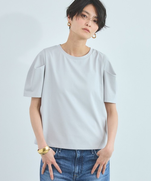 BARNYARDSTORM(バンヤードストーム)の「BARNYARDSTORM / 袖タックプルオーバー / 接触冷感 / 吸水速乾【Oggiコラボ】(Tシャツ/カットソー・レディース・ネイビー/ホワイト/ライトグレー・S/M)」の21枚目の写真