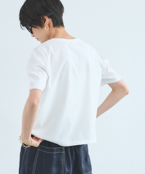 BARNYARDSTORM(バンヤードストーム)の「BARNYARDSTORM / 袖タックプルオーバー / 接触冷感 / 吸水速乾【Oggiコラボ】(Tシャツ/カットソー・レディース・ネイビー/ホワイト/ライトグレー・S/M)」の6枚目の写真