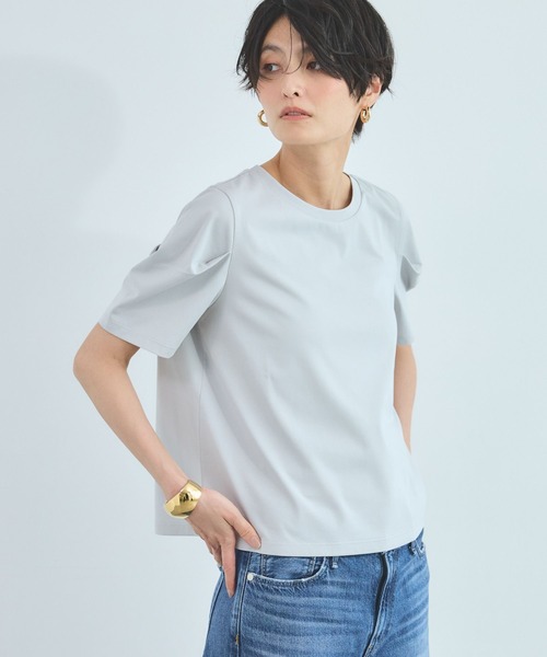BARNYARDSTORM(バンヤードストーム)の「BARNYARDSTORM / 袖タックプルオーバー / 接触冷感 / 吸水速乾【Oggiコラボ】(Tシャツ/カットソー・レディース・ネイビー/ホワイト/ライトグレー・S/M)」の9枚目の写真