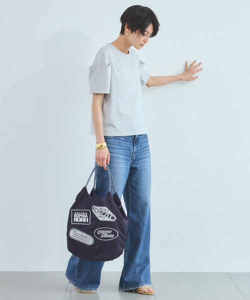 BARNYARDSTORM(バンヤードストーム)の「BARNYARDSTORM / 袖タックプルオーバー / 接触冷感 / 吸水速乾【Oggiコラボ】(Tシャツ/カットソー・レディース・ネイビー/ホワイト/ライトグレー・S/M)」の11枚目の写真