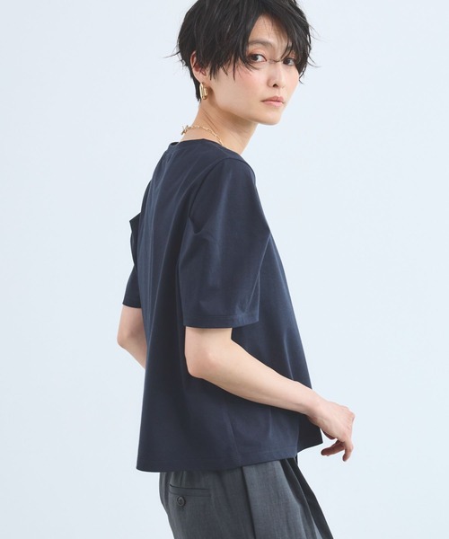 BARNYARDSTORM(バンヤードストーム)の「BARNYARDSTORM / 袖タックプルオーバー / 接触冷感 / 吸水速乾【Oggiコラボ】(Tシャツ/カットソー・レディース・ネイビー/ホワイト/ライトグレー・S/M)」の13枚目の写真