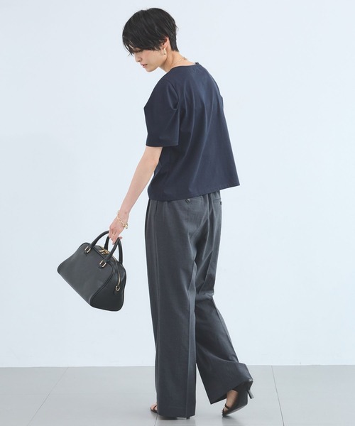 BARNYARDSTORM(バンヤードストーム)の「BARNYARDSTORM / 袖タックプルオーバー / 接触冷感 / 吸水速乾【Oggiコラボ】(Tシャツ/カットソー・レディース・ネイビー/ホワイト/ライトグレー・S/M)」の15枚目の写真