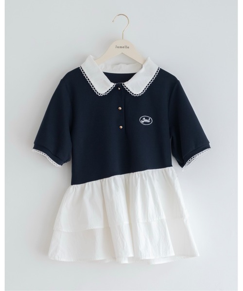 JUMELLE(ジュメロ)の「ペプラムポロトップ(Tシャツ/カットソー・レディース・ネイビー・FREE)」の17枚目の写真