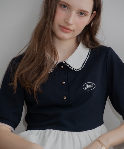 JUMELLE(ジュメロ)の「ペプラムポロトップ(Tシャツ/カットソー・レディース・ネイビー・FREE)」の22枚目の写真