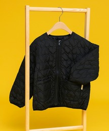 branshes（ブランシェス）の「【マシンウォッシャブル】ハート柄キルティングジャケット（ノーカラージャケット）」