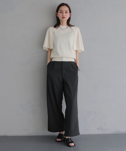 &g'aime(アンジェム)の「【&g'aime 】ケープニット Cape Knit Top(ニット/セーター・レディース・レッド/オフホワイト/ブラック/ブラウン・FREE)」の13枚目の写真