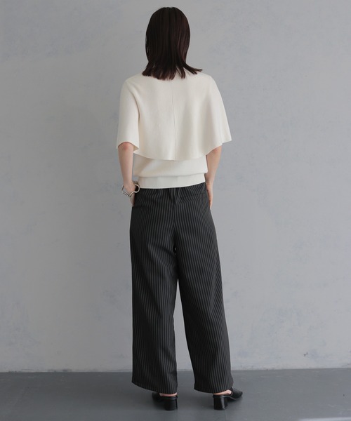 &g'aime(アンジェム)の「【&g'aime 】ケープニット Cape Knit Top(ニット/セーター・レディース・レッド/オフホワイト/ブラック/ブラウン・FREE)」の15枚目の写真