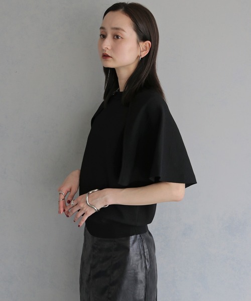 &g'aime(アンジェム)の「【&g'aime 】ケープニット Cape Knit Top(ニット/セーター・レディース・レッド/オフホワイト/ブラック/ブラウン・FREE)」の20枚目の写真