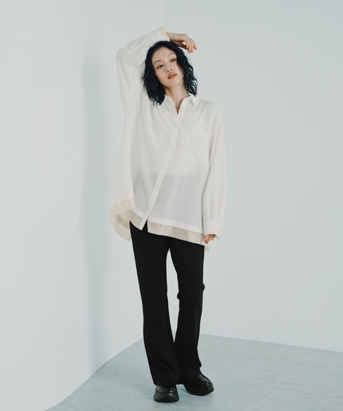 LEPSIM(レプシィム)の「ストレッチフレアパンツ 824202(その他パンツ・レディース・アイボリー/ブラウン/ブラック・FREE/TALL)」の21枚目の写真