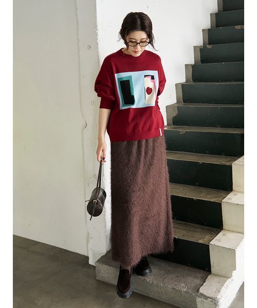 emmi(エミ)の「フェイクレザーチューブミニバッグ(ショルダーバッグ・レディース・イエロー/ブラウン/ブラック・F)」の14枚目の写真