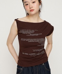 ONE SHOULDER ASYMMETRY TOPS ワンショルダーアシンメトリートップス 夏服