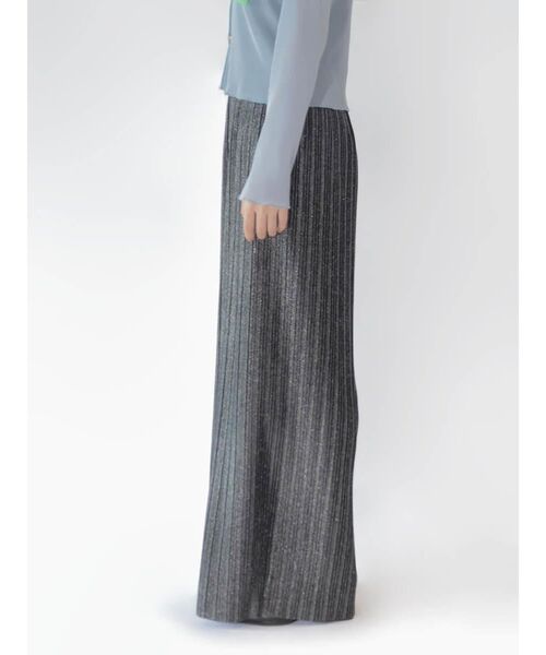 :ETHROF(イーサオブ)の「SOFT GLOW PLEATED WIDE PANTS(その他パンツ・レディース・シルバー/ブラック・FREE)」の13枚目の写真