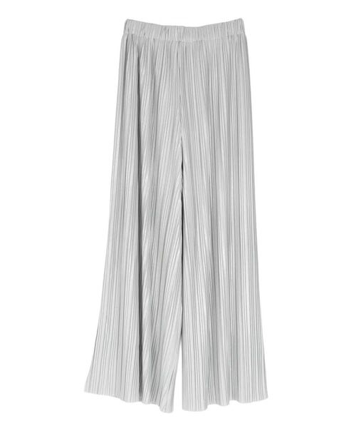 :ETHROF(イーサオブ)の「SOFT GLOW PLEATED WIDE PANTS(その他パンツ・レディース・シルバー/ブラック・FREE)」の15枚目の写真