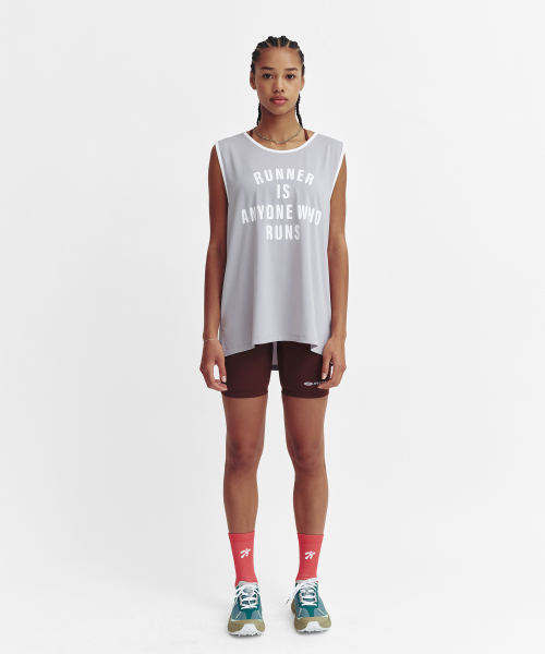 MENASOO（ミナス）の「Mesh Runner Club Sleeveless Top_Gray（Tシャツ/カットソー・レディース・グレー・S/M）」の2枚目の写真