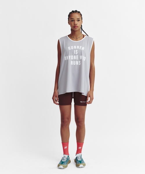 MENASOO（ミナス）の「Mesh Runner Club Sleeveless Top_Gray（Tシャツ/カットソー・レディース・グレー・S/M）」の5枚目の写真