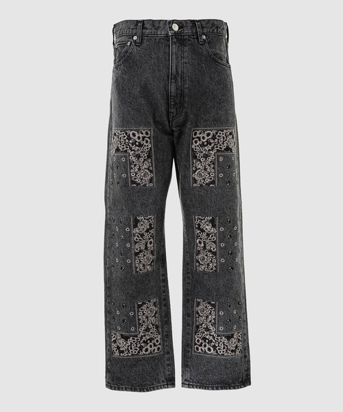 NOMA t.d.(ノーマティーディー)の「Bandana Embroidery Denim Pants(デニムパンツ・メンズ・ブラック/その他1/その他2・1/2)」の2枚目の写真
