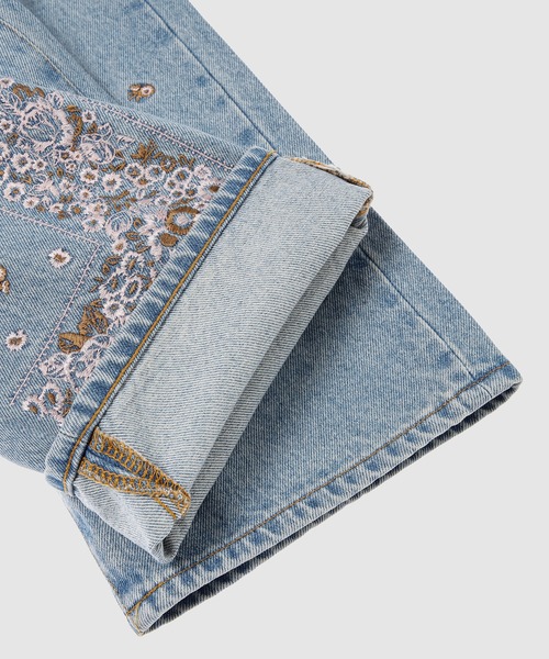 NOMA t.d.(ノーマティーディー)の「Bandana Embroidery Denim Pants(デニムパンツ・メンズ・ブラック/その他1/その他2・1/2)」の9枚目の写真