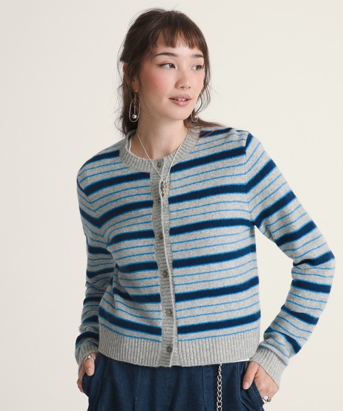 VANS(バンズ)の「VANS PREMIUM DOLLY ストライプカーディガン / LX Dolly Stripe Cardigan Cemen VN000T91GDR1(カーディガン/ボレロ・メンズ・ストライプ・X-SMALL/LARGE/X-LARGE/SMALL/MEDIUM)」の1枚目の写真