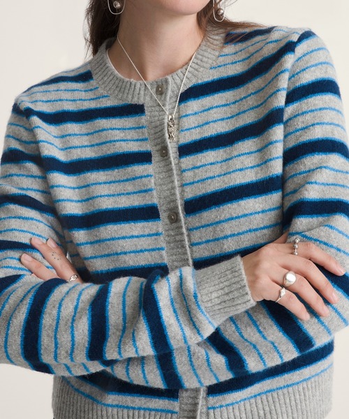 VANS(バンズ)の「VANS PREMIUM DOLLY ストライプカーディガン / LX Dolly Stripe Cardigan Cemen VN000T91GDR1(カーディガン/ボレロ・メンズ・ストライプ・X-SMALL/LARGE/X-LARGE/SMALL/MEDIUM)」の3枚目の写真
