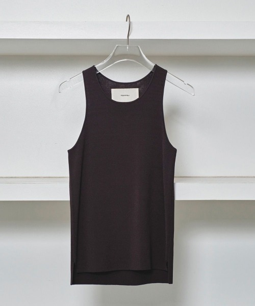 TODAYFUL（トゥデイフル）の「【TODAYFUL/トゥデイフル】Highgauge Knit Tanktop/ハイゲージニットタンクトップ（タンクトップ・レディース・イエロー/ダークグレー・FREE）」の3枚目の写真