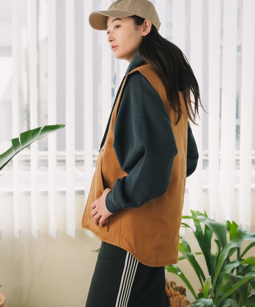 Carhartt(カーハート)の「Carhartt/カーハート Relaxed Fit Firm Duck Insulated Rib Collar Vest ベスト ダックベスト(ダウンベスト・メンズ・ブラウン・M)」の4枚目の写真
