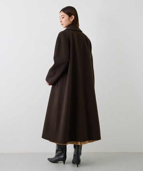 ROPE'(ロペ)の「カシミヤブレンドリバーステンカラーコート(ロング丈)(ステンカラーコート・レディース・ダークブラウン/ベージュ系その他2・FREE)」の22枚目の写真