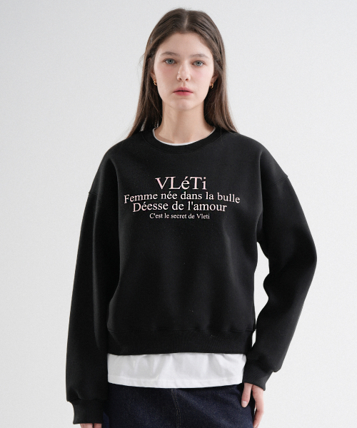 VLETI（ブレッティ）の「Tentadumble Logo Crop Fluff Sweatshirt (Black)（スウェット・レディース・ブラック・FREE）」の2枚目の写真