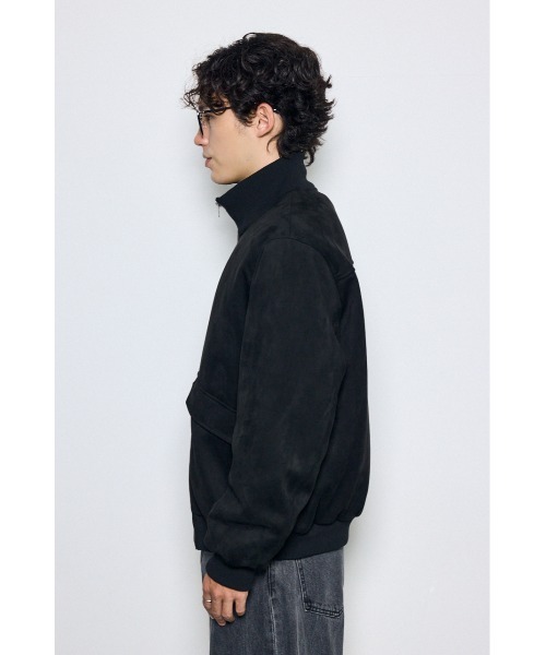 AZUL by moussy(アズールバイマウジー)の「【高級感】フェイクスエードリブブルゾン 秋服 冬服 中綿 フルジップ 上品なフェイクスエード(ブルゾン・メンズ・ブラック/ブラウン/グレー・LARGE/MEDIUM)」の9枚目の写真