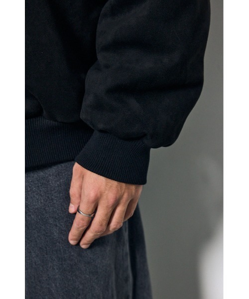 AZUL by moussy(アズールバイマウジー)の「【高級感】フェイクスエードリブブルゾン 秋服 冬服 中綿 フルジップ 上品なフェイクスエード(ブルゾン・メンズ・ブラック/ブラウン/グレー・LARGE/MEDIUM)」の13枚目の写真