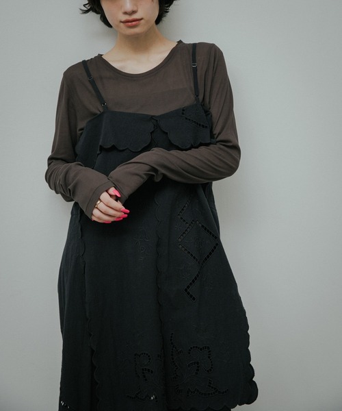 URBAN RESEARCH DOORS（アーバンリサーチドアーズ）の「Cotton Embroidery Tunic（その他トップス・レディース・ブラック/オフホワイト・FREE）」の2枚目の写真