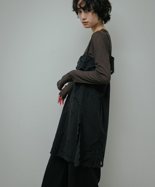 URBAN RESEARCH DOORS（アーバンリサーチドアーズ）の「Cotton Embroidery Tunic（その他トップス・レディース・ブラック/オフホワイト・FREE）」の9枚目の写真